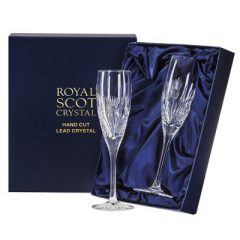 Scottish Thistle Champagne Flutes Pair