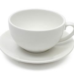 White Basics Cappuccino Cup/Saucer